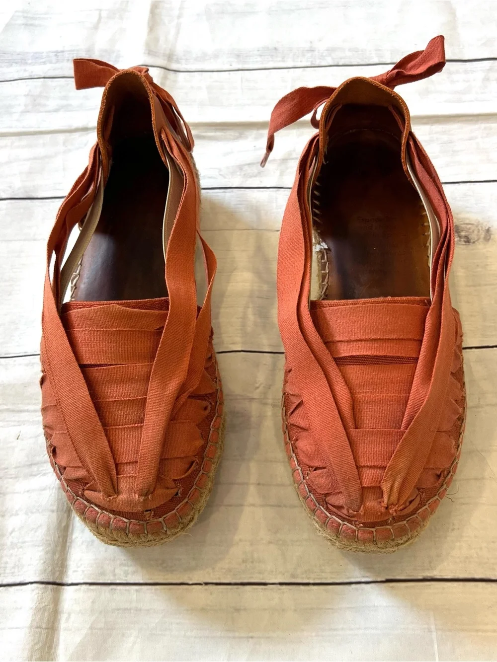 Naguisa Rust Orange Espadrilles